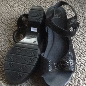 Dansko black sandals very comfortable